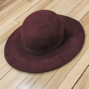 Brixton burgundy wool hat, XS